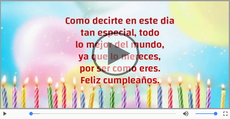 Feliz cumpleaños.