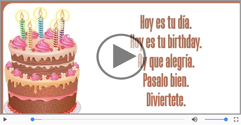Hoy es tu birthday.