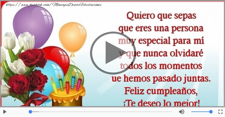 Feliz cumpleaños, ¡Te deseo lo mejor!