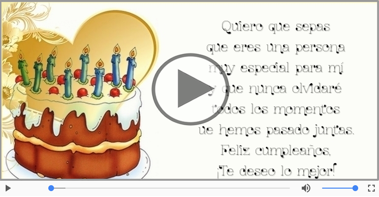 Feliz cumpleaños, ¡Te deseo lo mejor!