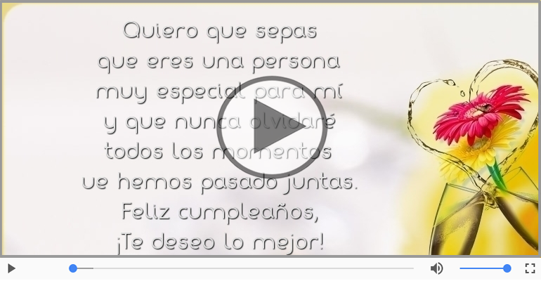 Feliz cumpleaños, ¡Te deseo lo mejor!