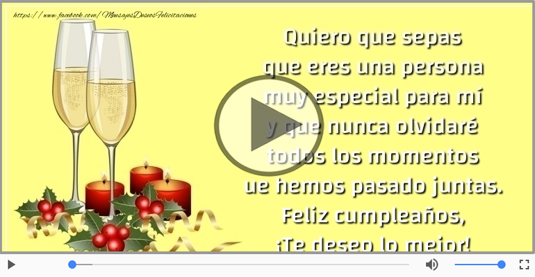 Feliz cumpleaños, ¡Te deseo lo mejor!