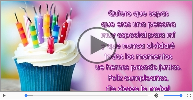 Feliz cumpleaños, ¡Te deseo lo mejor!