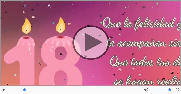 18 años - Feliz Cumpleaños.