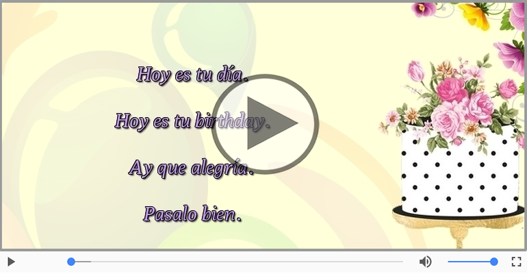 Hoy es tu birthday.