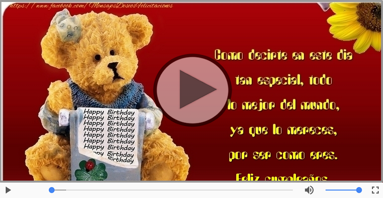 Feliz cumpleaños.