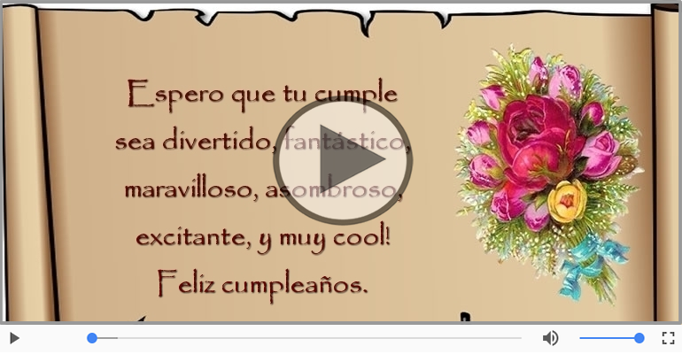 Feliz cumpleaños.