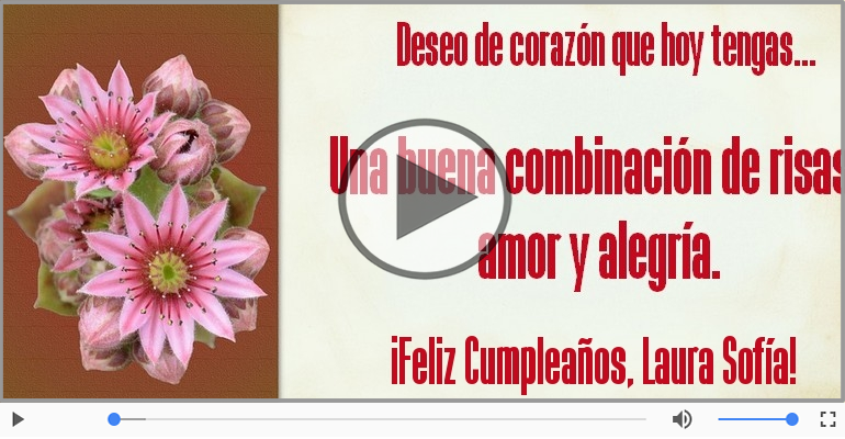 ¡Feliz Cumpleaños Laura Sofía! Happy Birthday Laura Sofía!