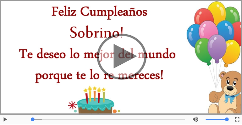 ¡Feliz Cumpleaños Sobrino! Happy Birthday Sobrino!