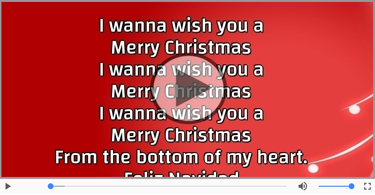 I wanna wish you a Merry Christmas