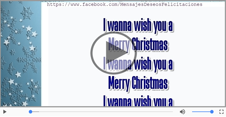 I wanna wish you a Merry Christmas