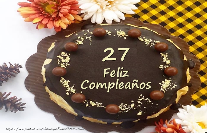 Tarta Feliz Compleaños 27 años