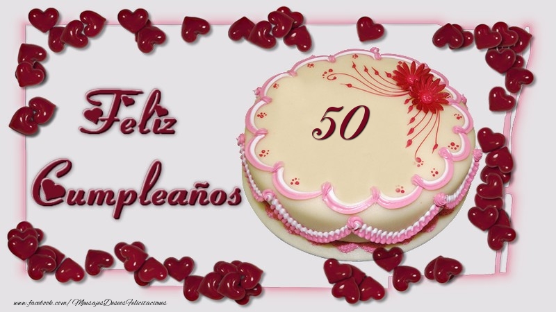 50 años Feliz Cumpleaños