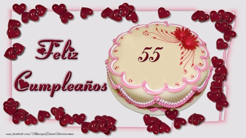 55 años Feliz Cumpleaños