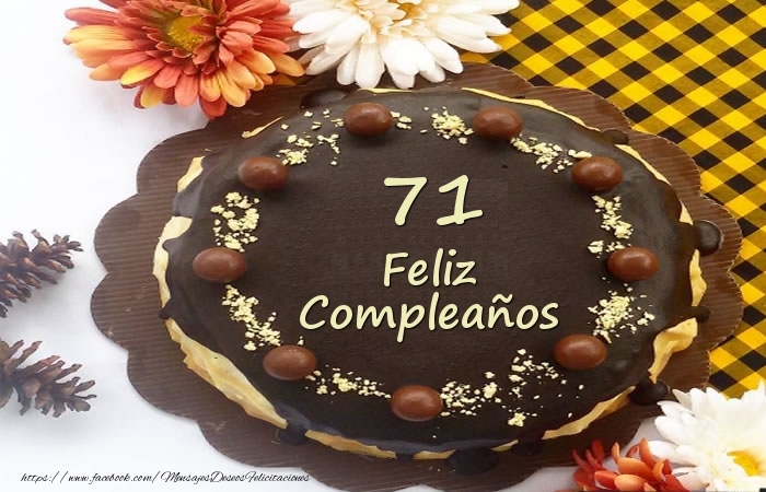 Tarta Feliz Compleaños 71 años