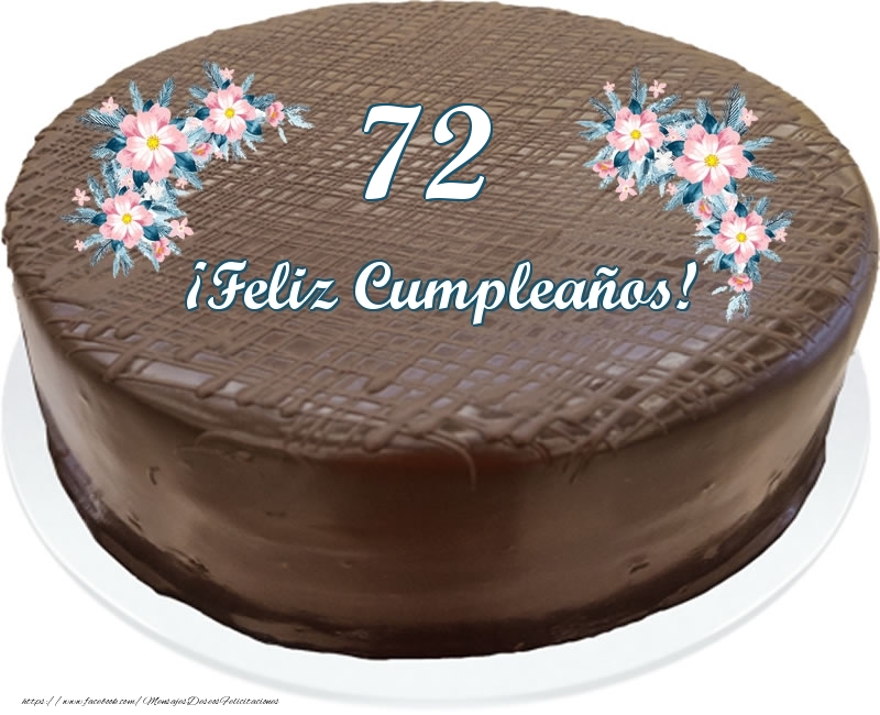 72 años ¡Feliz Cumpleaños! - Tarta