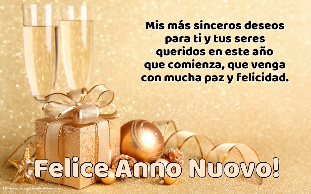 Felicitaciones de Año Nuevo - Felice Anno Nuovo! - mensajesdeseosfelicitaciones.com