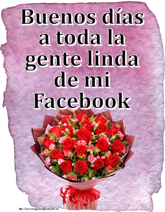 Felicitaciones de buenas tardes - Buenos días a toda la gente linda de mi Facebook ~ rosas rojas y claveles - mensajesdeseosfelicitaciones.com