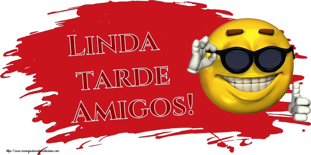 Buenas Tardes Linda tarde Amigos! ~ emoticono gracioso con gafas