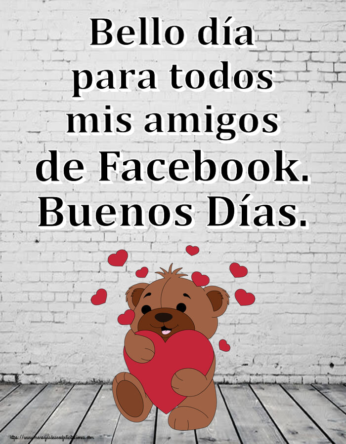Buenas Tardes Bello día para todos mis amigos de Facebook. Buenos Días. ~ lindo oso con corazones
