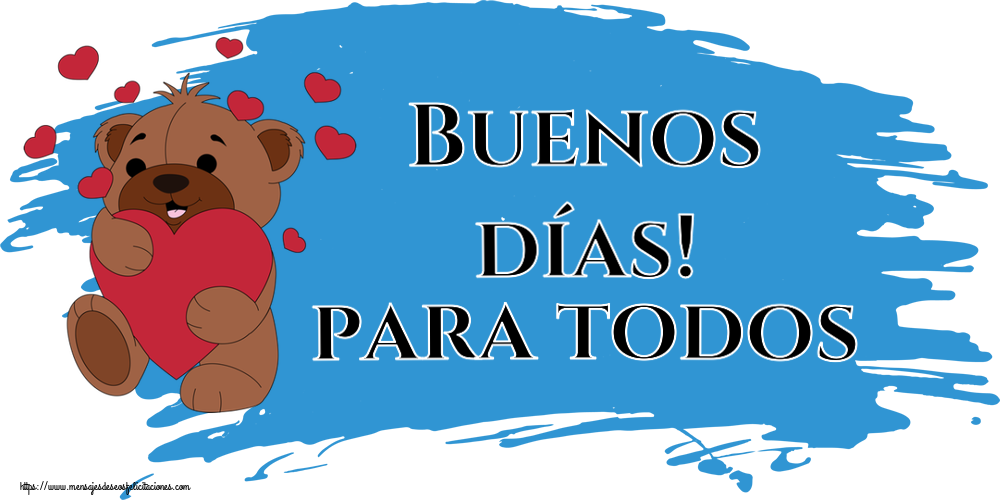 Buenas Tardes Buenos días! para todos ~ lindo oso con corazones