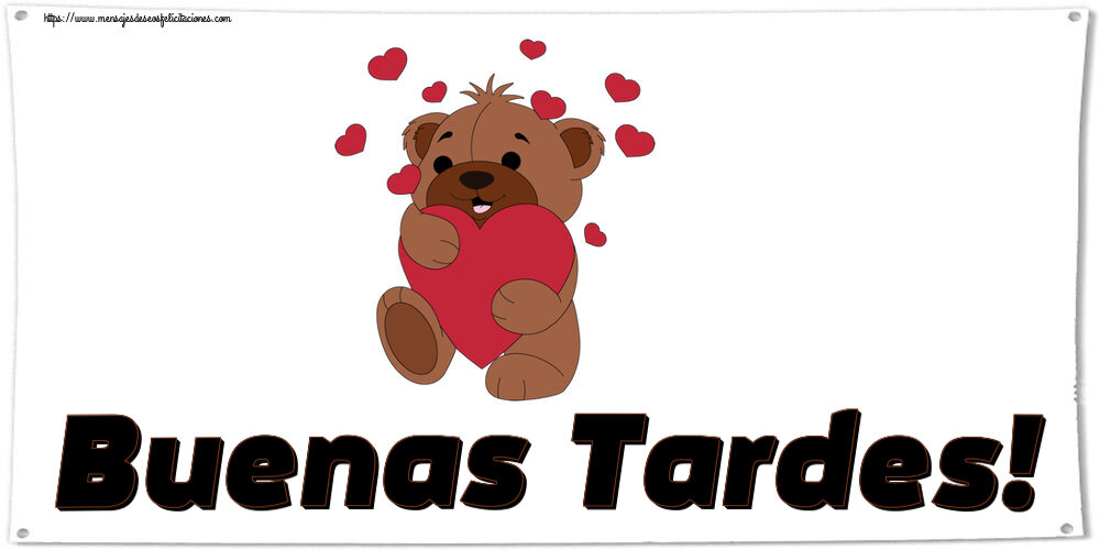 Buenas Tardes Buenas Tardes! ~ lindo oso con corazones