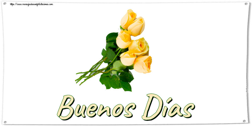 Buenas Tardes Buenos Días ~ siete rosas amarillas