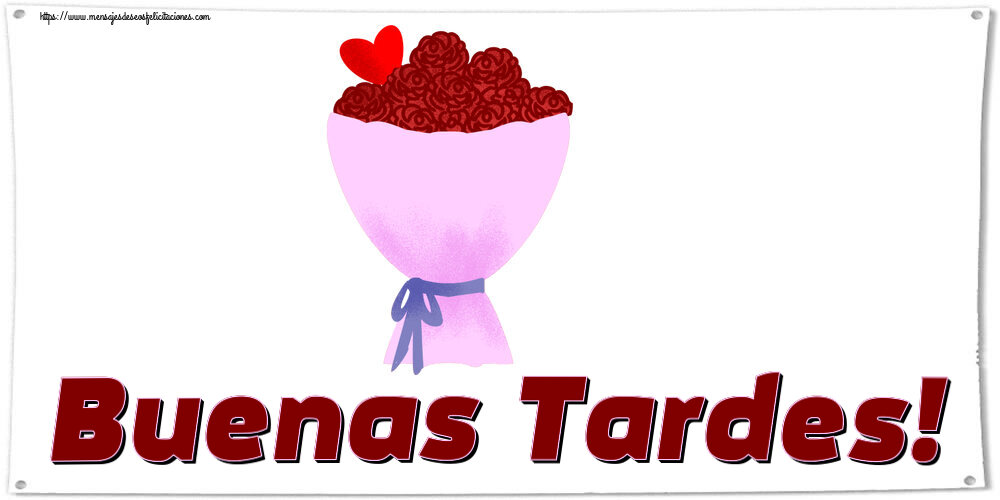 Felicitaciones de buenas tardes - Buenas Tardes! ~ flores y corazón clipart - mensajesdeseosfelicitaciones.com