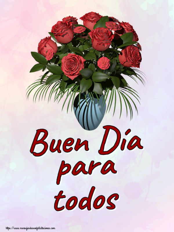 Buenas Tardes Buen Día para todos ~ jarrón con rosas