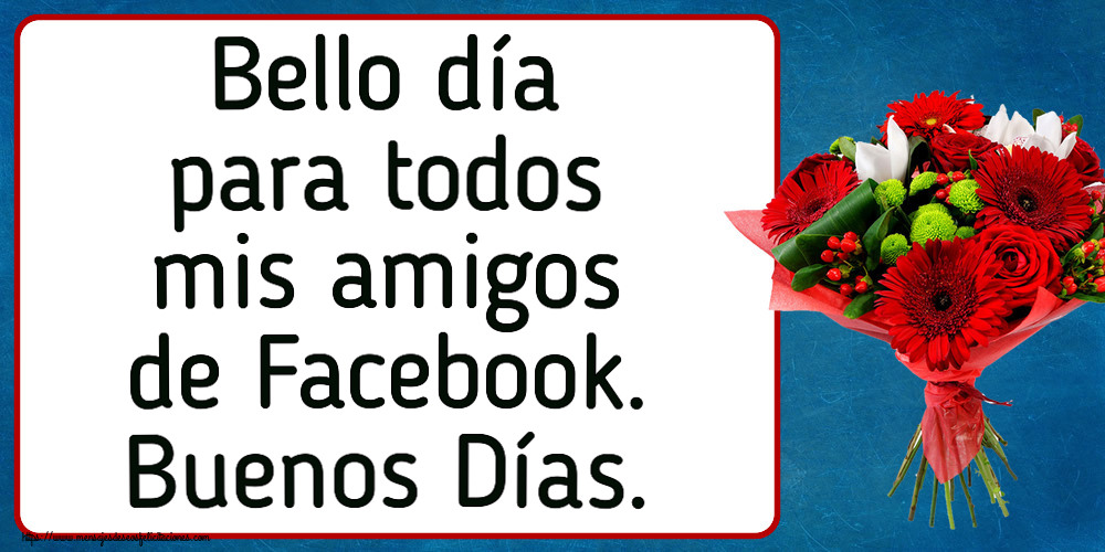 Felicitaciones de buenas tardes - Bello día para todos mis amigos de Facebook. Buenos Días. ~ ramo de gerberas - mensajesdeseosfelicitaciones.com