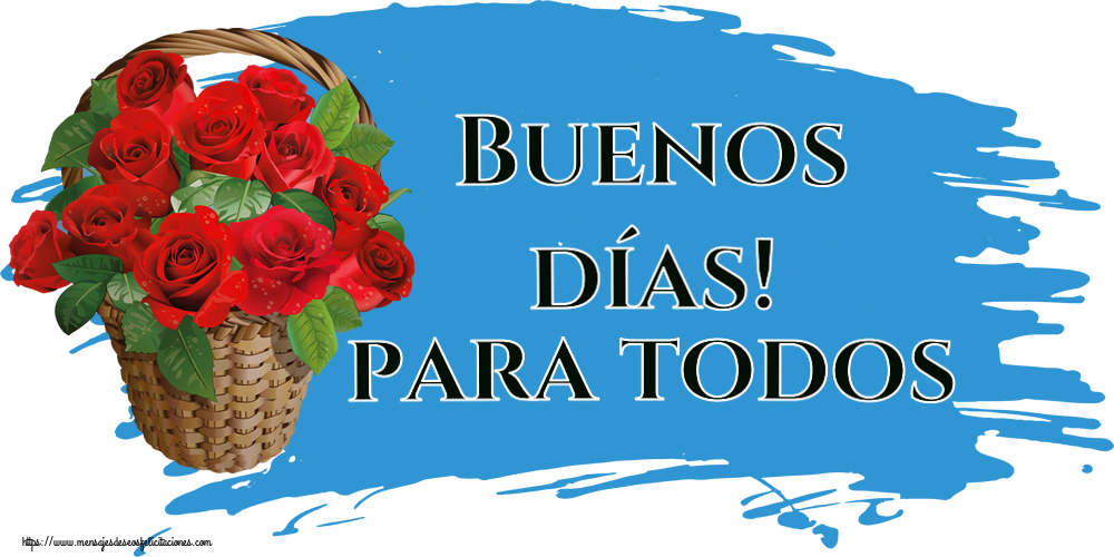 Felicitaciones de buenas tardes - Buenos días! para todos ~ rosas rojas en la cesta - mensajesdeseosfelicitaciones.com