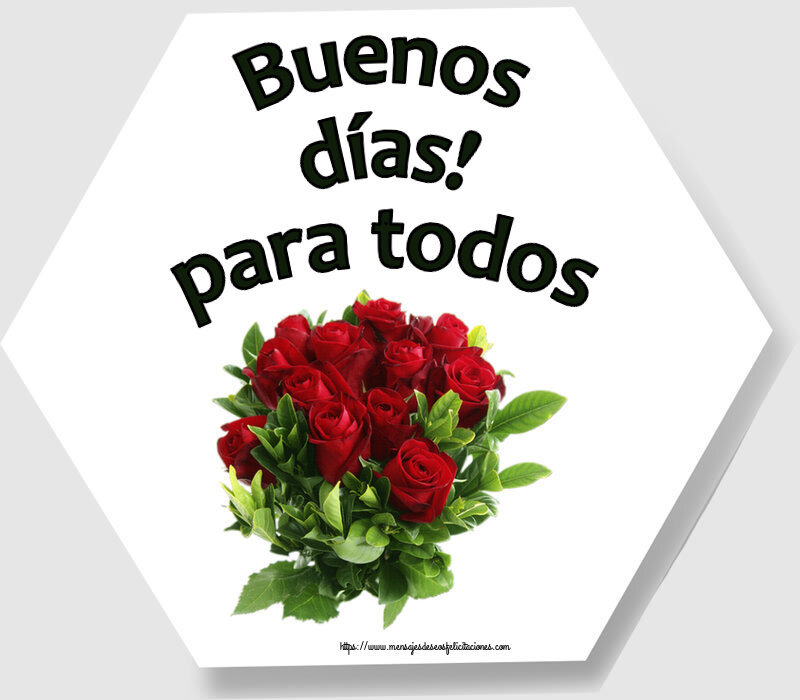Felicitaciones de buenas tardes - Buenos días! para todos ~ rosas rojas - mensajesdeseosfelicitaciones.com