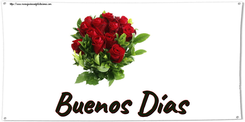Felicitaciones de buenas tardes - Buenos Días ~ rosas rojas - mensajesdeseosfelicitaciones.com