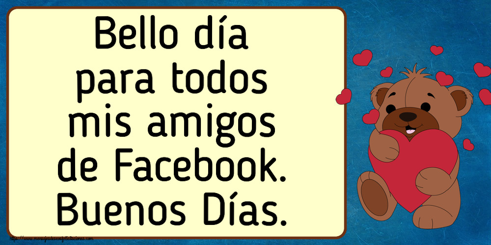 Buenas Tardes Bello día para todos mis amigos de Facebook. Buenos Días. ~ lindo oso con corazones