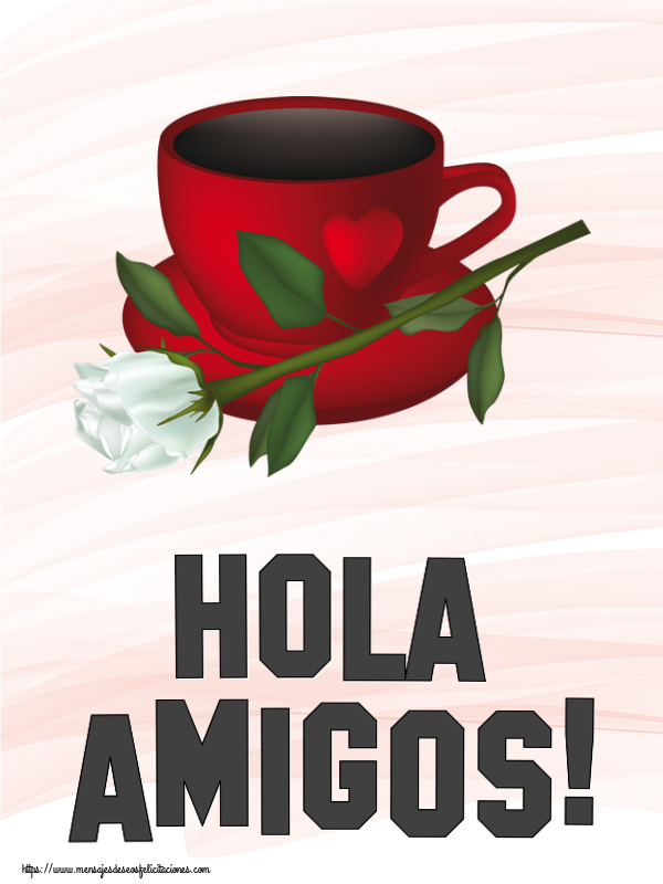 Buenos Días Hola amigos! ~ café y una rosa blanca