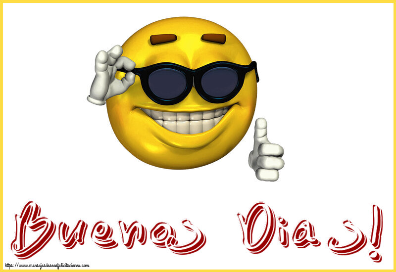 Buenos Dias! ~ emoticono gracioso con gafas