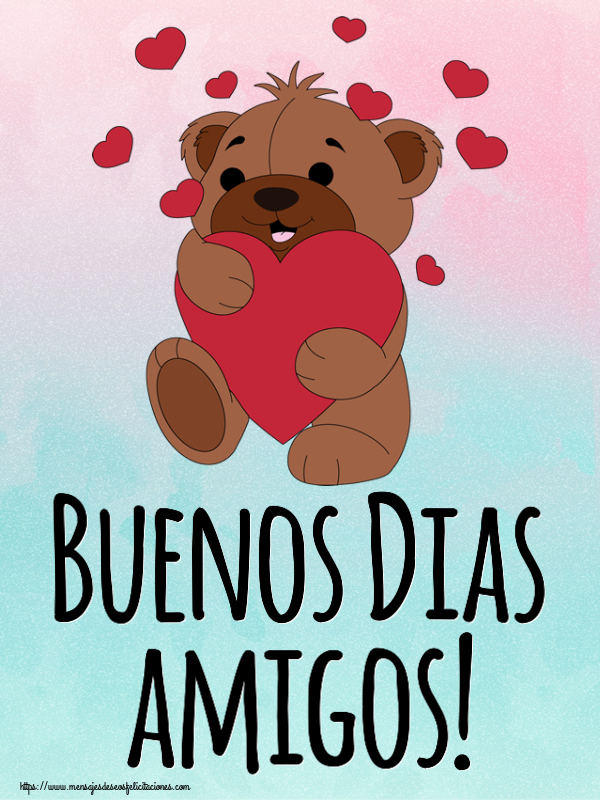 Buenos Dias amigos! ~ lindo oso con corazones