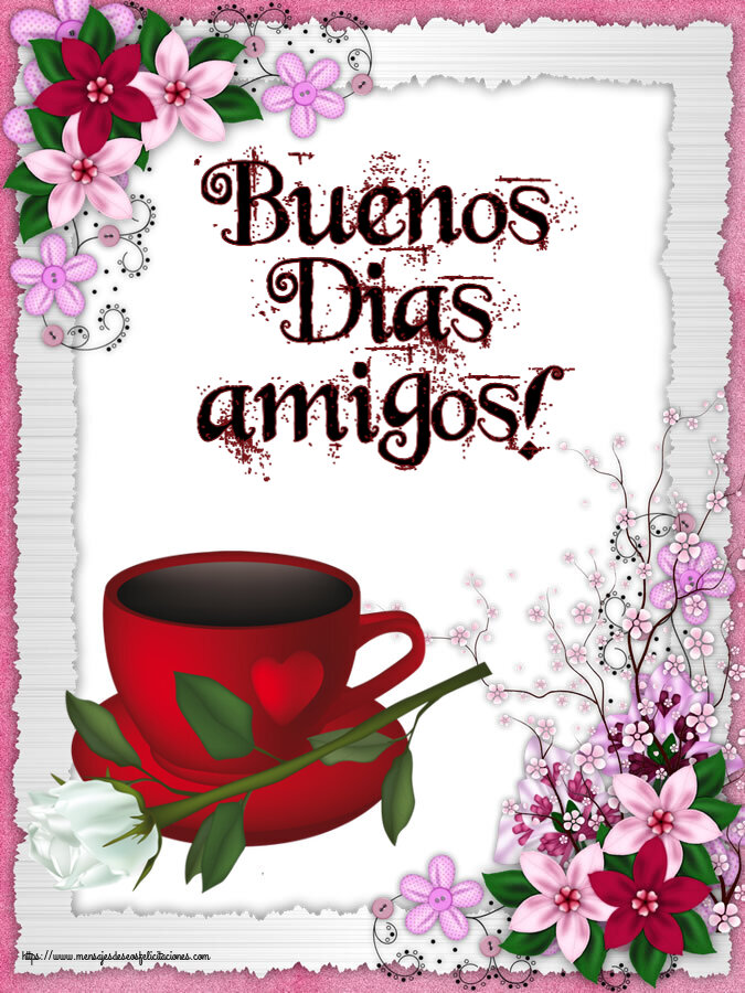 Buenos Días Buenos Dias amigos! ~ café y una rosa blanca