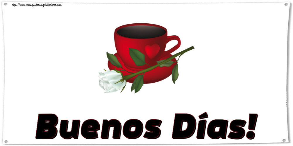 Buenos Días! ~ café y una rosa blanca