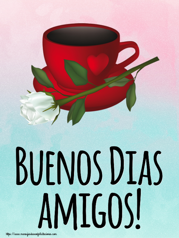 Buenos Dias amigos! ~ café y una rosa blanca