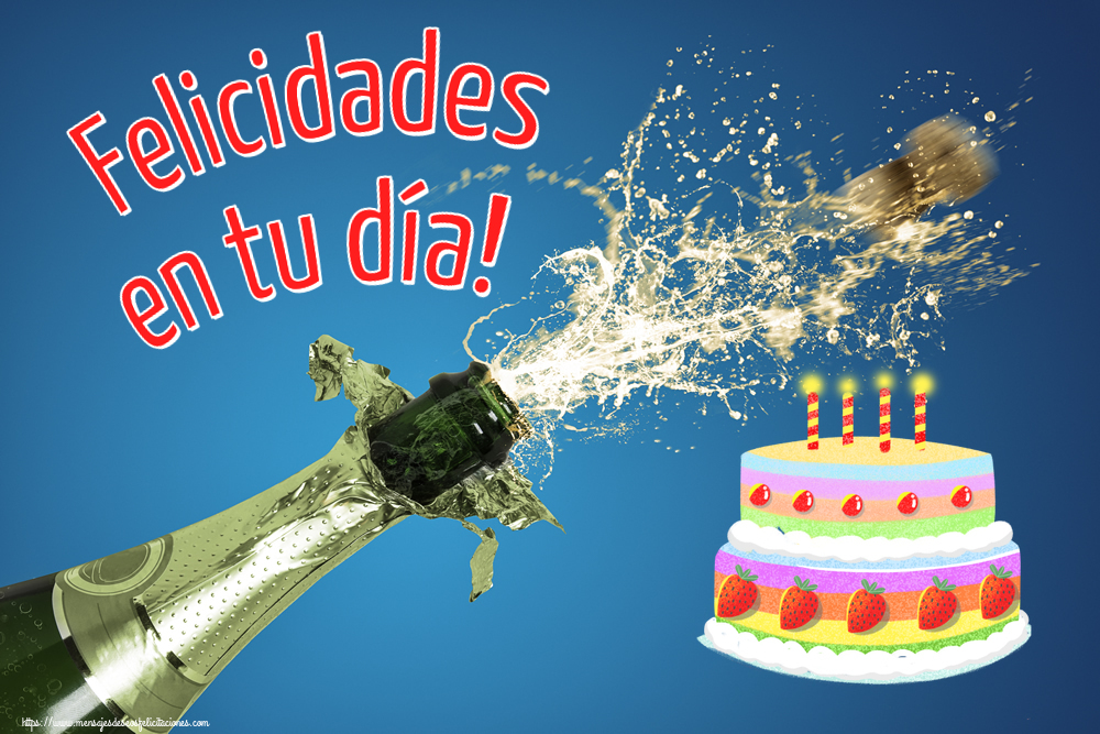 Felicitaciones de cumpleaños - Felicidades en tu día! ~ tarta de fresa - mensajesdeseosfelicitaciones.com