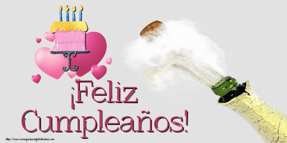 Cumpleaños ¡Feliz Cumpleaños! ~ tarta con corazones rosas