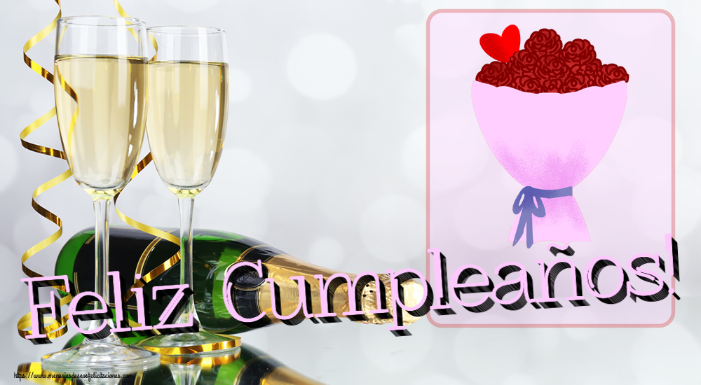 Felicitaciones de cumpleaños - Feliz Cumpleaños! ~ flores y corazón clipart - mensajesdeseosfelicitaciones.com