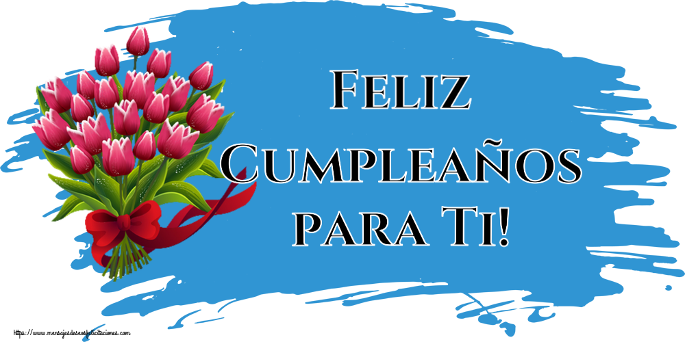 Cumpleaños Feliz Cumpleaños para Ti! ~ ramo de tulipanes - Clipart