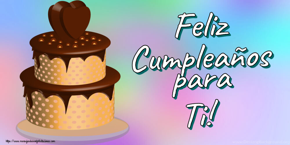 Felicitaciones de cumpleaños - Feliz Cumpleaños para Ti! ~ tarta de chocolate clipart - mensajesdeseosfelicitaciones.com