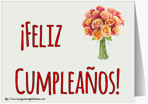 Cumpleaños ¡Feliz Cumpleaños! ~ jarrón con hermosas rosas