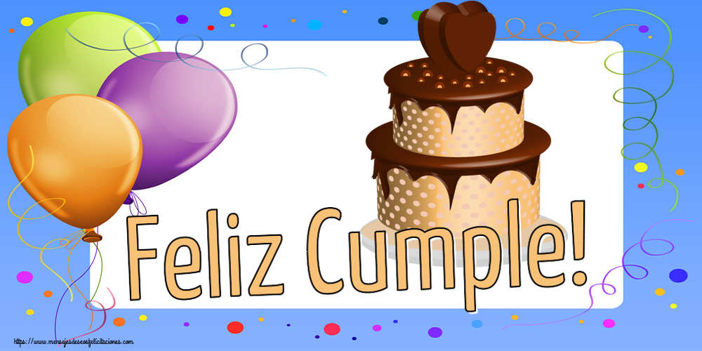 Feliz Cumple! ~ tarta de chocolate clipart