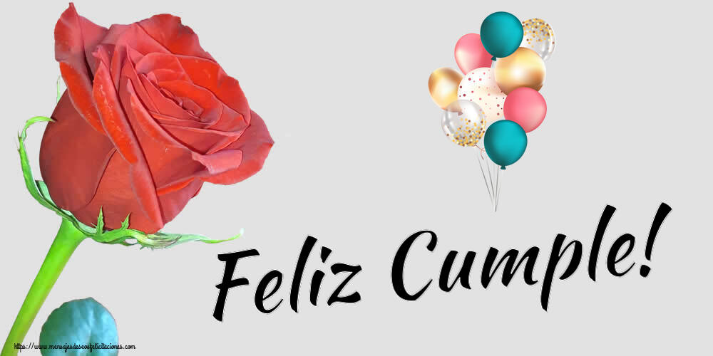 Felicitaciones de cumpleaños - Feliz Cumple! ~ globos de colores - mensajesdeseosfelicitaciones.com