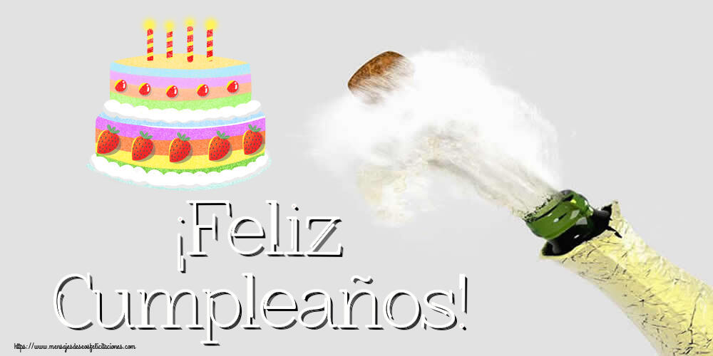 Felicitaciones de cumpleaños - ¡Feliz Cumpleaños! ~ tarta de fresa - mensajesdeseosfelicitaciones.com