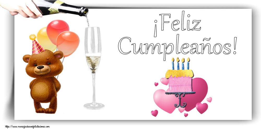 Cumpleaños ¡Feliz Cumpleaños! ~ tarta con corazones rosas